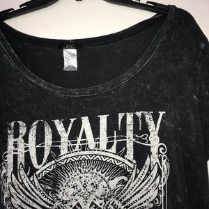Dark Charcoal Vintage Royalty Graphic Tee